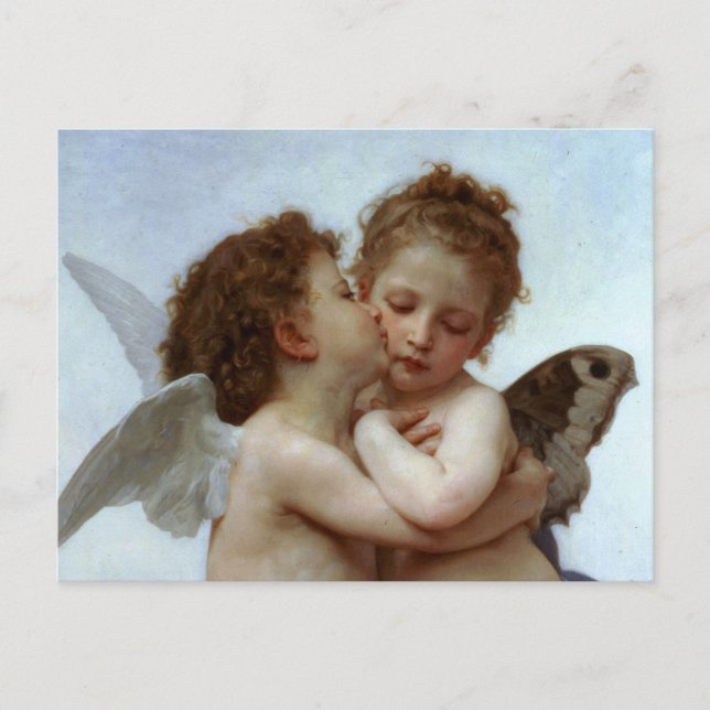 Cartão Postal De Festividades Cupido e Psyche como Namorados infantil (Frente)