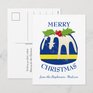 Cartão Postal De Festividades CURAÇAO Korsou Pudim de Ameixa Festivo Natal