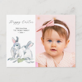 Cartão Postal De Festividades Custom Easter Photo Cards Online with Bunny