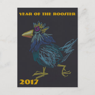 Cartão Postal De Festividades Custom Funny Chinese Rooster Year Postcard