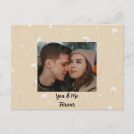 Cartão Postal De Festividades Custom “You & Me Forever” Photo Valentine Card