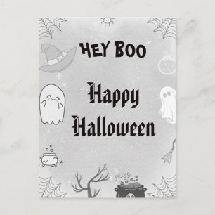 Cartão Postal De Festividades Cute Ghost Halloween 