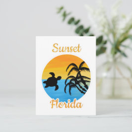 Cartão Postal De Festividades Cute Sunset in Florida