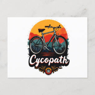Cartão Postal De Festividades Cycopath: Bike Energetica e Gráfico do pôr do sol