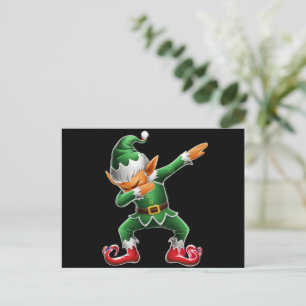 Cartão Postal De Festividades Dabbing Elf Costume Natal Squad Xmas