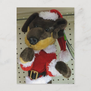 Cartão Postal De Festividades Dachshund de Natal