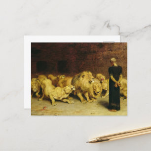 Cartão Postal De Festividades Daniel no Lions'Den de Briton Riviere