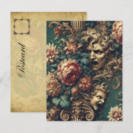 Cartão Postal De Festividades Decadência Derangada - Floral Vitoriano Gótico