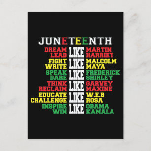 Cartão Postal De Festividades Décima Sétima Vibes Apenas Melanin Sista Bruh Blac