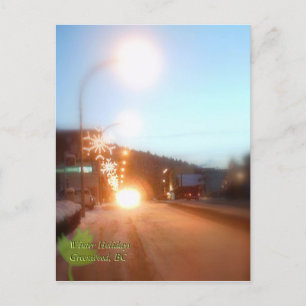 Cartão Postal De Festividades Decorações das férias de inverno - Greenwood, BC