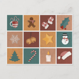 Cartão Postal De Festividades Decorações de Enfeites de natal Clássicos