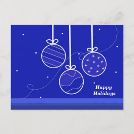 Cartão Postal De Festividades Decorações de Feriado Elegantes
