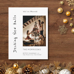 Cartão Postal De Festividades Decorando Novos Corredores Natal Nós Mudamos Foto