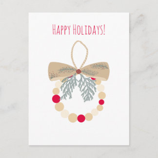 Cartão Postal De Festividades Decorative Christmas wreath with natural elements