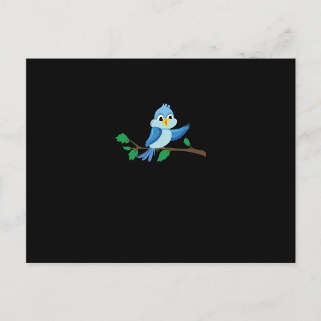 Cartão Postal De Festividades Dedo de Pássaro Engraçado (Frente)