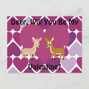 Cartão Postal De Festividades Deer Love
