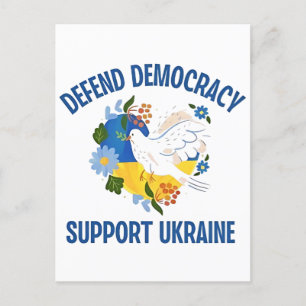 Cartão Postal De Festividades Defenda o apoio à democracia na Ucrânia americano
