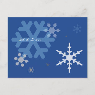 Cartão Postal De Festividades Deixar o Cartão de Neve