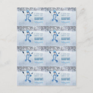Cartão Postal De Festividades Deixe nevar