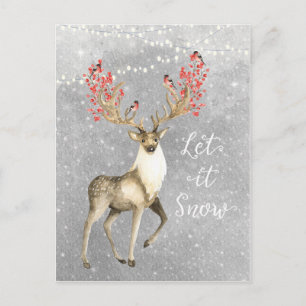 Cartão Postal De Festividades deixe-o naufragar o cartão-postal do veado de nata