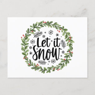 Cartão Postal De Festividades Deixe-o nevar por água