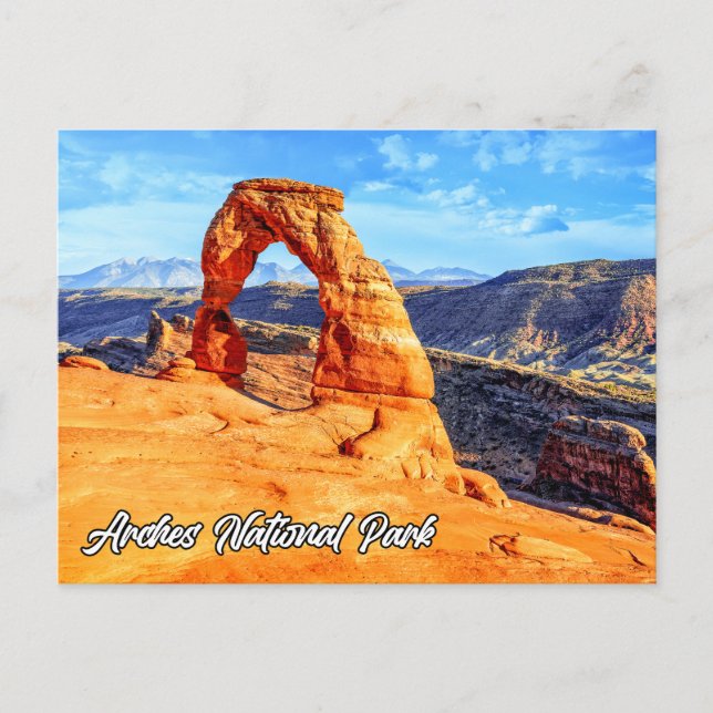 Cartão Postal De Festividades Delicate Arch, Arches National Park, EUA (Frente)