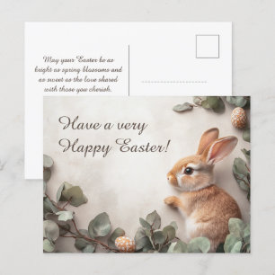 Cartão Postal De Festividades Delícia de Páscoa 🐇 Hoppy personalizável