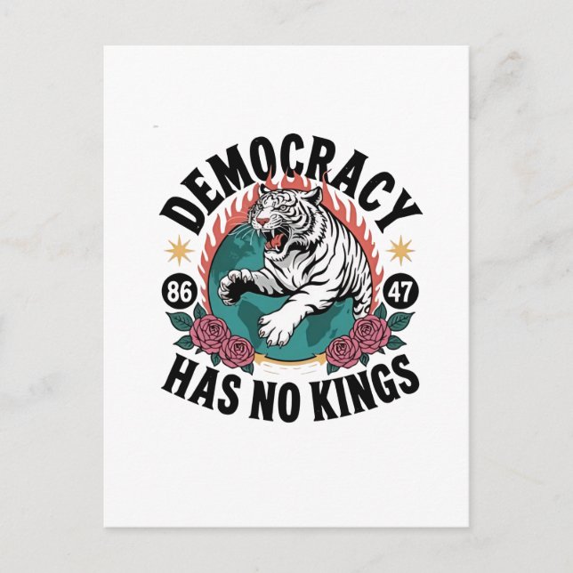 Cartão Postal De Festividades Democracia Não Tem Kings 86 47 Tigre (Frente)