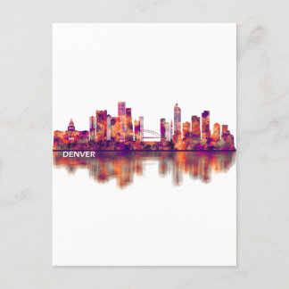 Cartão Postal De Festividades Denver Colorado Skyline