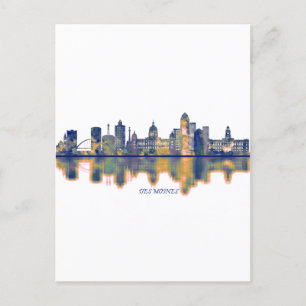 Cartão Postal De Festividades Des Moines Skyline
