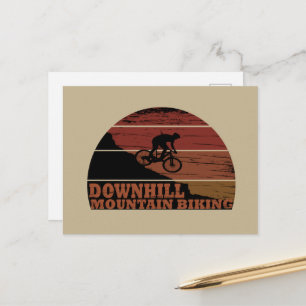 Cartão Postal De Festividades Descida de bicicleta de montanha