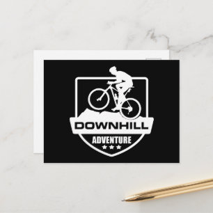 Cartão Postal De Festividades Descida de bicicleta de montanha
