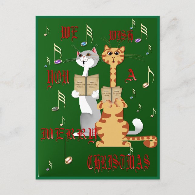 Cartão Postal De Festividades Desejamos-Lhe Um Cartão De Natal Feliz (Frente)