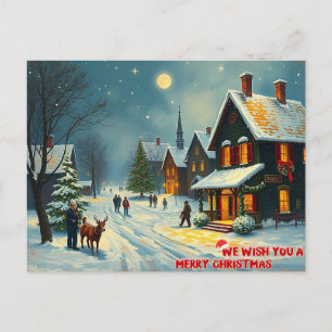 Cartão Postal De Festividades Desejamos um natal feliz - 001