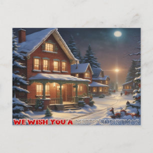 Cartão Postal De Festividades Desejamos um natal feliz - 004