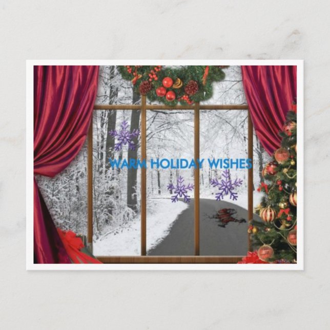 Cartão Postal De Festividades Desejo de feriado (Frente)