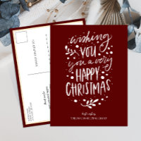 Desejo-Lhe Feliz Natal Red Script Business