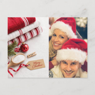 Cartão Postal De Festividades Desejos de Natal crie sua própria foto