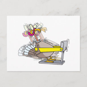Cartão Postal De Festividades desenho animado da dieta de ação de graças à t