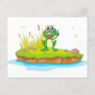 Cartão Postal De Festividades desenho animado de sapo Presente incrível