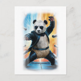 Cartão Postal De Festividades Desenho de Filme Paródia Colorido em um Branco