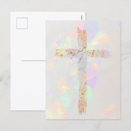 Cartão Postal De Festividades desenho de opala da santa cruz cristã