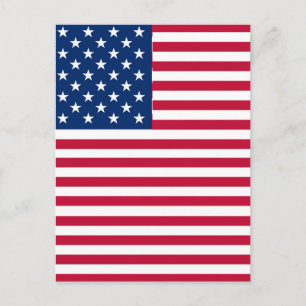 Cartão Postal De Festividades Desenho de Orgulho da Bandeira Americana dos EUA