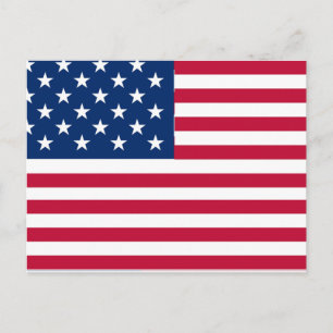 Cartão Postal De Festividades Desenho de Orgulho da Bandeira Americana dos EUA