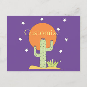 Cartão Postal De Festividades Desert Cactus Sun Thunder_Cove