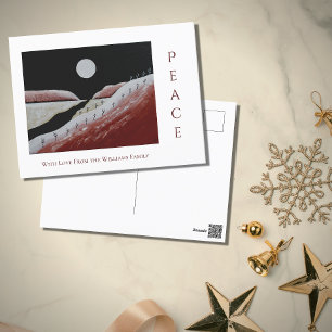 Cartão Postal De Festividades Deserto de Arte Folclórica de Natal no Sudoeste da