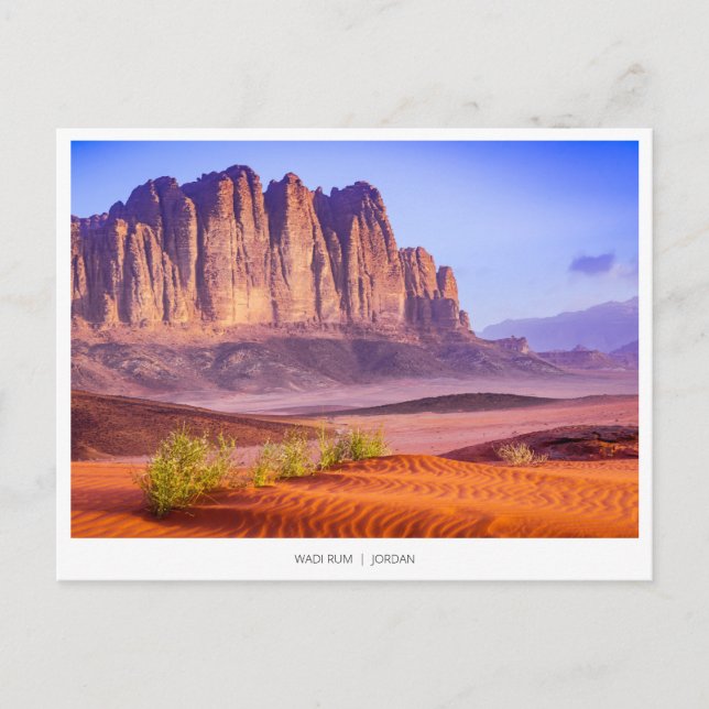 Cartão Postal De Festividades Deserto de Wadi Rum na Jordânia, Cartão-postal de  (Frente)