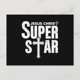 Cartão Postal De Festividades Design Cristão Vintage Jesus Cristo Super