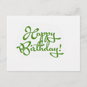 Cartão Postal De Festividades design de caligrafia de feliz aniversário