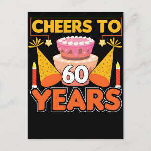 Cartão Postal De Festividades design de camiseta de 60 anos de idade 2026
